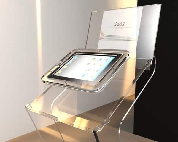 Foto di supporto tablet da terra in plexiglass