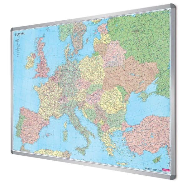 Carta Geografica Magnetica dell'Europa: 140x100 cm