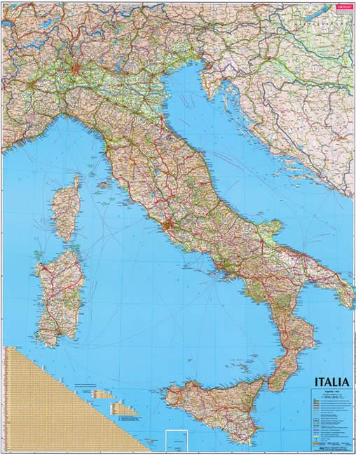 Carta stradale italia Magnetica