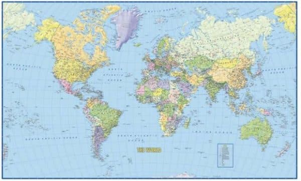 Carte geografiche planisfero